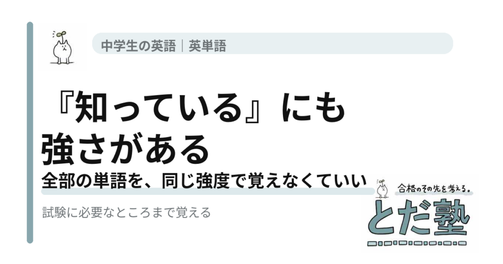 英単語をどこまで覚えるべきか、単語知識の強さと試験に合わせた学習を解説する記事